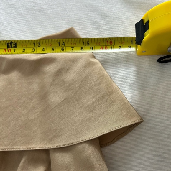 Ralph Lauren Black Label Silk Ruffle Skirt Gold Beige Silk Lined‎ Women’s 6 EUC - Picture 7 of 15